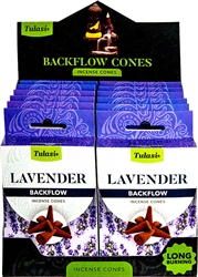 Wholesale Tulasi Lavender Backflow Cones 10 Cones/Pack (12/Box)