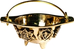 Wholesale 7 Chakra  Brass Cauldron 3"D, 1.75"H
