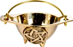 Wholesale Pentacle Brass Cauldron 3"D, 1.75"H