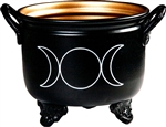 Wholesale Triple Moon  Metal Cauldron 4.5"D, 4"H