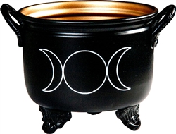 Wholesale Triple Moon  Metal Cauldron 4.5"D, 4"H