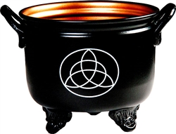 Wholesale Triquetra  Metal Cauldron 4.5"D, 4"H