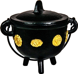 Wholesale 7 Chakra Cast Iron Cauldron 4.5"D, 5"H