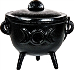 Wholesale Triple Moon Cast Iron Cauldron 4.5"D, 5"H