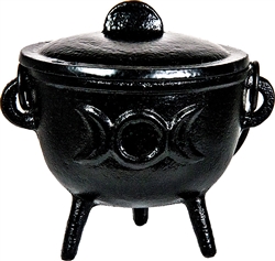 Wholesale Triple Moon Cast Iron Cauldron 4.5"D, 5"H