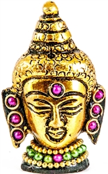 Wholesale Aluminum Buddha Incense Burner (Gold) 2"H, 1.1/4"W
