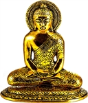 Wholesale Aluminum Buddha Incense Burner 5"H, 5.5"W (Gold)