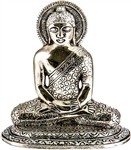 Wholesale Aluminum Buddha Incense Burner 5"H, 5.5"W (Silver)