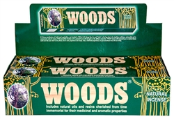 Wholesale Woods Natural Incense 15 Stick Packs (6/Box)
