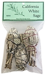 Wholesale California White Sage Smudges 4"L Mini (Torch Style) (Pack of 3)