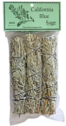 Wholesale Blue Sage Smudge 4"L (Mini) (Pack of 3)