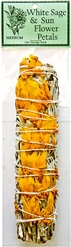 Wholesale White Sage & Sun Flower Petals 7"L (Medium)