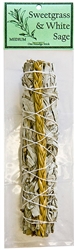 Wholesale White Sage with Sweetgrass 7"L (Medium)