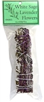 Wholesale White Sage with Lavender Flowers Smudge 5"L (Small)