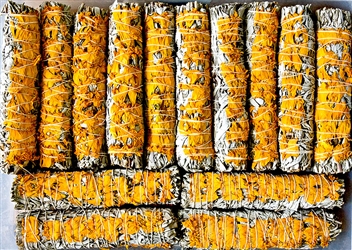 Wholesale White Sage & Sun Flower Petals 9"L (Large) (Pack of 25)