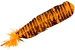 Wholesale Turkey Feather Dyed Orange Banded 11-13"L