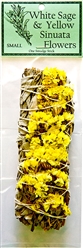 Wholesale White Sage & Yellow Sinuata Flowers 5"L (Small)
