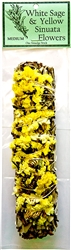 Wholesale White Sage & Yellow Sinuata Flowers 7"L (Medium)