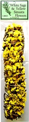 Wholesale White Sage & Yellow Sinuata Flowers 9"L (Large)