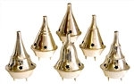 Wholesale Brass Cone Burners 3.5"H (Set of 6)