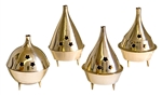 Wholesale Brass Cone Burners 3.5"H (Set of 4)