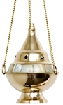 Wholesale Brass Mother of Pearl Hanging Censer Burner 5"H