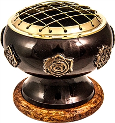 Wholesale Brass 7 Chakra Screen Charcoal Burner 3.5"D