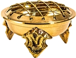 5357 <BR><BR>Brass Screen Charcoal Burner 2.25"D  1.25"H