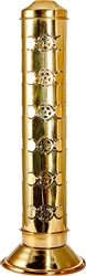 Wholesale Triple Moon Brass Tower Burner - 12"H