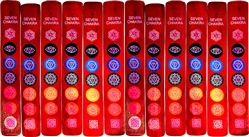 Wholesale Wooden Ashcatcher 7 Chakra Red 10"L (Set of 12)