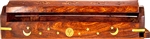 Wholesale Wooden Coffin Box Sun, Moon & Star 12"L