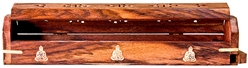 Wholesale Wooden Coffin Box Buddha 12"L