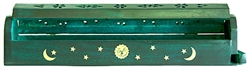 Wholesale Wooden Coffin Box Green 12"L
