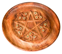 Wholesale Wooden Burner Pentacle Stick 5"D