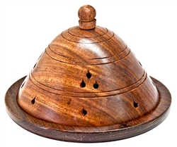 Wholesale Wooden Dome Cone Burner 4"D, 3"H