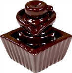 Wholesale Lotus Ceramic Backflow Burner Brown 5"D, 4"H
