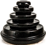Wholesale Multilevel Waterfall Ceramic Backflow Burner Black 4"D, 4.5"H