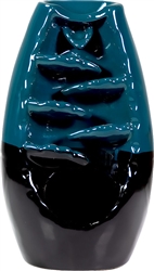 Wholesale Waterfall Ceramic Backflow Burner Green/Black 4"D, 7.5"H