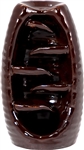 Wholesale Waterfall Ceramic Backflow Burner Brown 2.25"D, 5"H