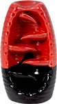 Wholesale Waterfall Ceramic Backflow Burner Red/Black 2.25"D, 5"H