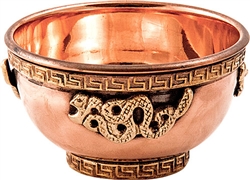 Wholesale Dragon Copper Offering Bowl - 3"D