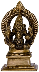 Wholesale Lord Ganesh Anodized Brass Statue 3.5"H