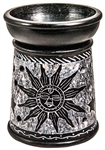 Wholesale Black Soapstone Sun Carved Aroma Lamp 4.5"H