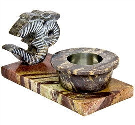 Wholesale Natural Soapstone Om Candle Burner 6"x3"x3"