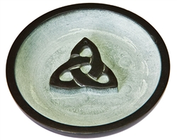 Wholesale Black Soapstone Triquetra Incense Burner 4"D