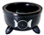 Wholesale Black Soapstone Triple Moon Charcoal Burners 4"D, 2.25"H