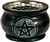 Wholesale Black Soapstone Pentacle Charcoal Burner 4"D, 4"H