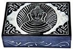 Wholesale Buddha with Celtic Knot Black Soapstone Box 4"x6"