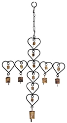 Wholesale Heart Cross Windchime 24"H