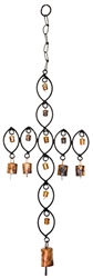 Wholesale Oval Cross Windchime 26"H